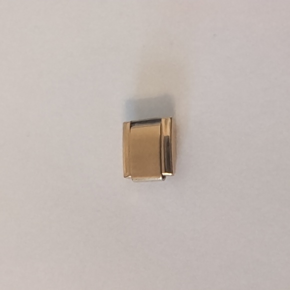 14K‎ Gold Italian Link Stainless Steel Charm for Nomination Style Bracelet - Picture 1 of 4